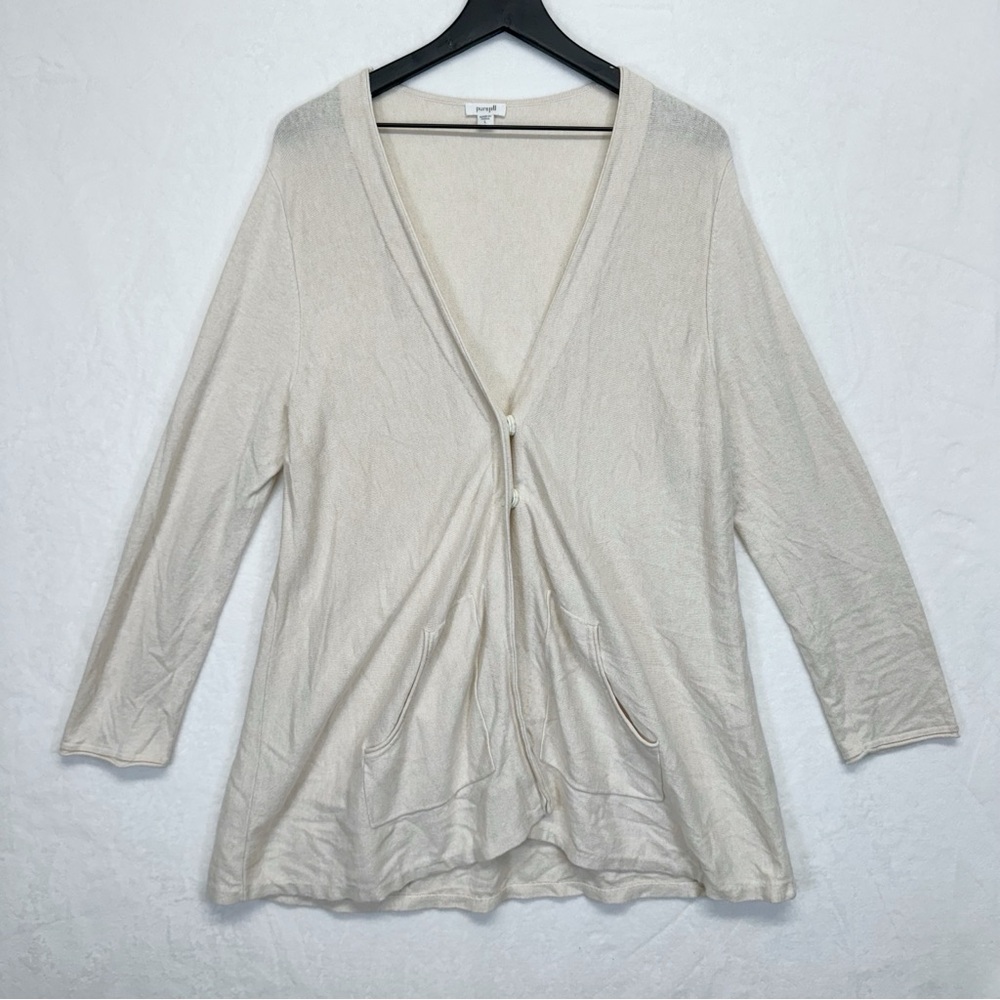 Cream Cardigan with Pockets